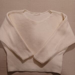 by Anthropologie Ribbed Boatneck Sweater With Dolman Sleeves Women's Size XS